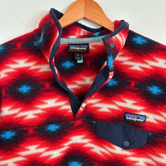 Patagonia Vintage Synchilla Wild Dessert pullover snap T fleece swearshit size M - Picture 3 of 9